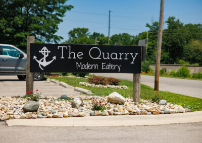 The Quarry entrance sign