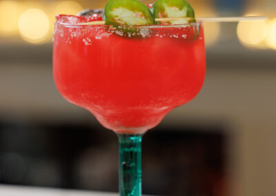 Spicy Margarita with blurry background