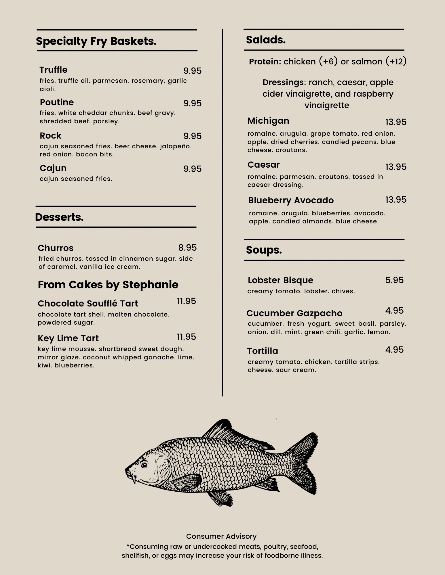 quarry hotel menu